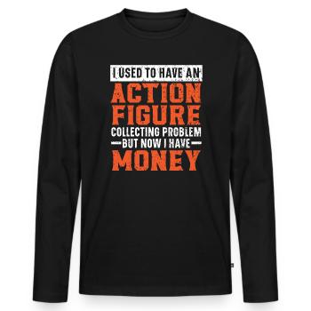 Actionfigur Sammler Hobby Spielzeug Sammlung - Männer Premium Bio Langarmshirt - Schwarz - Vorne - Nico (187cm)