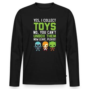 Actionfigur Sammler Hobby Spielzeug Sammlung - Männer Premium Bio Langarmshirt - Schwarz - Vorne - Nico (187cm)