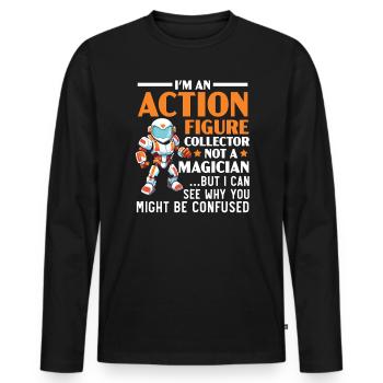 Actionfigur Sammler Hobby Spielzeug Sammlung - Männer Premium Bio Langarmshirt - Schwarz - Vorne - Nico (187cm)