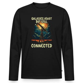 Astronom Astronomie Sternbilder Sterne Weltraum - Männer Premium Bio Langarmshirt - Schwarz - Vorne - Nico (187cm)