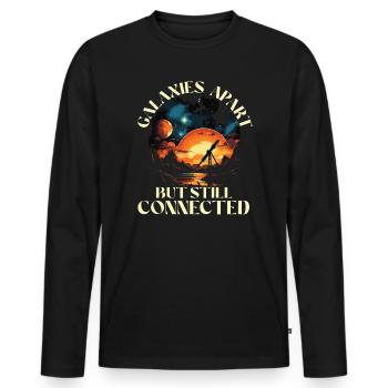 Astronom Astronomie Sternbilder Sterne Weltraum - Männer Premium Bio Langarmshirt - Schwarz - Vorne - Nico (187cm)