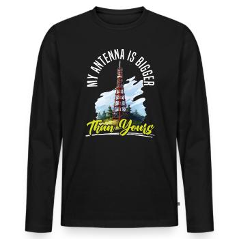 Amateurfunker Morsecode Radioaktivität - Männer Premium Bio Langarmshirt - Schwarz - Vorne - Nico (187cm)