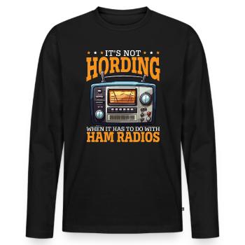 Amateurfunker Morsecode Radioaktivität - Männer Premium Bio Langarmshirt - Schwarz - Vorne - Nico (187cm)