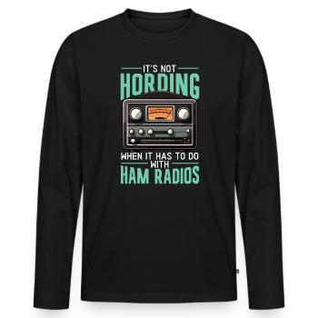Amateurfunker Morsecode Radioaktivität - Männer Premium Bio Langarmshirt - Schwarz - Vorne - Nico (187cm)