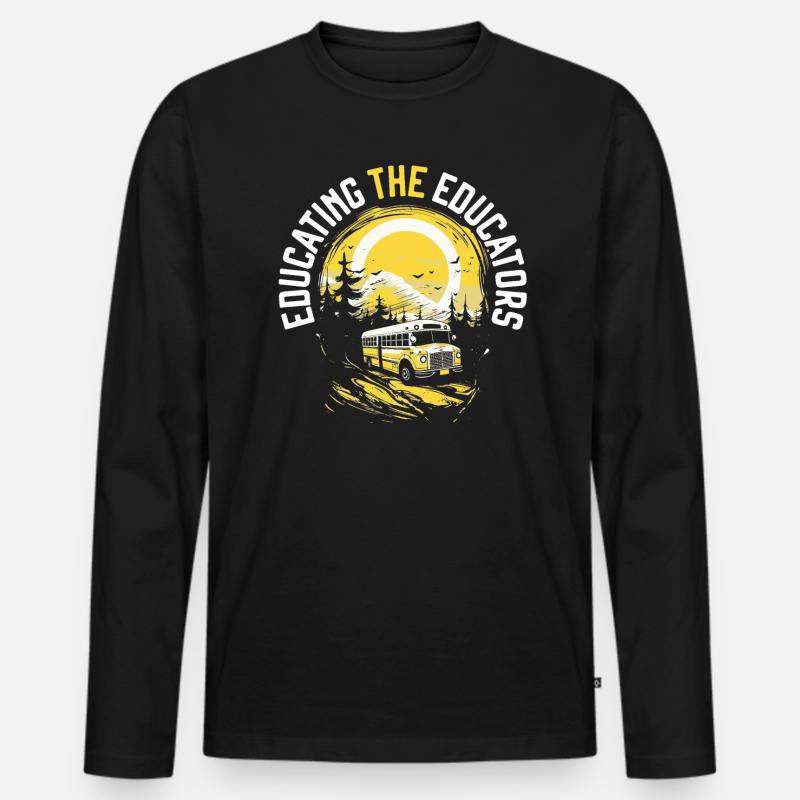 Schulverwalter Schulleiter Admin Squad - Männer Premium Bio Langarmshirt - Schwarz