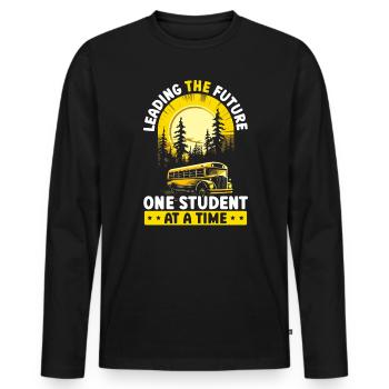School Administrator Principal Admin Squad - Men's Premium Organic Long Sleeve Shirt - black - Front - Nico (187cm)