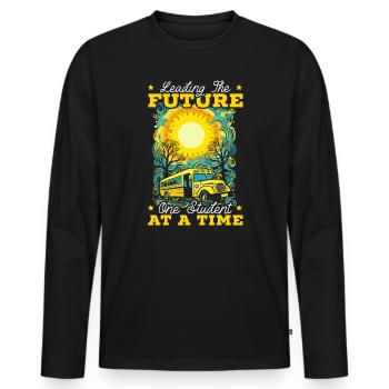 School Administrator Principal Admin Squad - Men's Premium Organic Long Sleeve Shirt - black - Front - Nico (187cm)