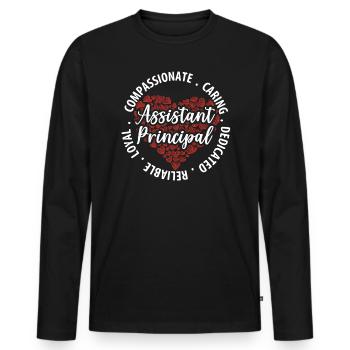School Administrator Principal Admin Squad - Men's Premium Organic Long Sleeve Shirt - black - Front - Nico (187cm)
