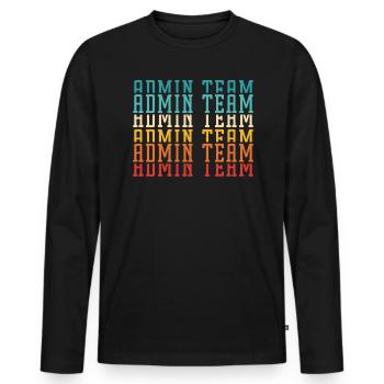 School Administrator Principal Admin Squad - Men's Premium Organic Long Sleeve Shirt - black - Front - Nico (187cm)
