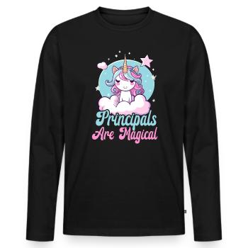 School Administrator Principal Admin Squad - Men's Premium Organic Long Sleeve Shirt - black - Front - Nico (187cm)