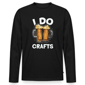 Homebrewing Brewer Beer Making Craft Beer Homebrew - Men's Premium Organic Long Sleeve Shirt - black - Front - Nico (187cm)