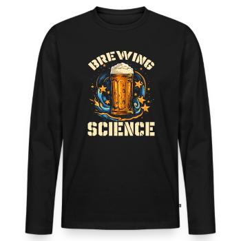 Homebrewing Brewer Beer Making Craft Beer Homebrew - Men's Premium Organic Long Sleeve Shirt - black - Front - Nico (187cm)