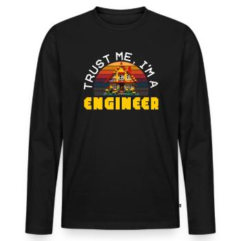 Master Builder Briques Blocs Jouer Jouets - T-shirt manches longues Premium bio Homme - noir - Devant - Nico (187cm)