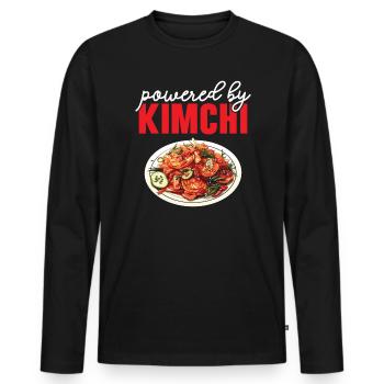 Kimchi Lover Korean Cuisine Spicy Food South Korea - Men's Premium Organic Long Sleeve Shirt - black - Front - Nico (187cm)