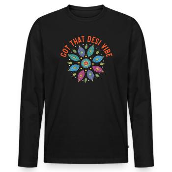 Happy Diwali Diwali Festival Indian Hindu Hinduism - Men's Premium Organic Long Sleeve Shirt - black - Front - Nico (187cm)