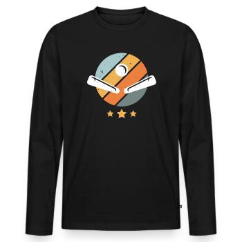 Pinball Machine Arcade Game Classic Video Game - Men's Premium Organic Long Sleeve Shirt - black - Front - Nico (187cm)
