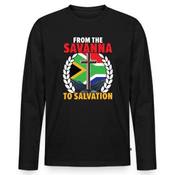 Christianisme afro-américain afro-américain Noir - T-shirt manches longues Premium bio Homme - noir - Devant - Nico (187cm)