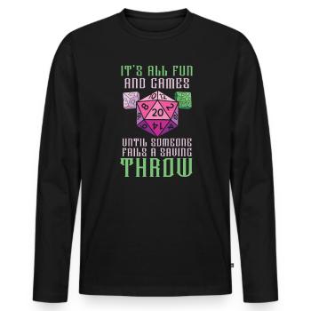 Rollenspiel Videospiel Spieler Gamer Gaming - Männer Premium Bio Langarmshirt - Schwarz - Vorne - Nico (187cm)