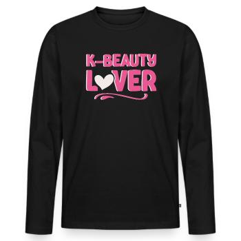 K-Beauty Skincare Oppa Korean Beauty Corée du Sud - T-shirt manches longues Premium bio Homme - noir - Devant - Nico (187cm)