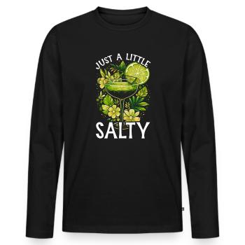 Margarita Lover Alcohol Drinker Mexican Cocktail - Men's Premium Organic Long Sleeve Shirt - black - Front - Nico (187cm)