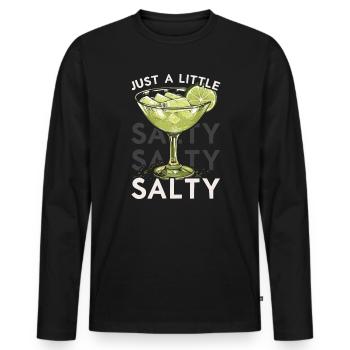 Margarita Lover Alcohol Drinker Mexican Cocktail - Men's Premium Organic Long Sleeve Shirt - black - Front - Nico (187cm)
