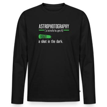 Astrofotografie Kamera Astronomische Astronomie - Männer Premium Bio Langarmshirt - Schwarz - Vorne - Nico (187cm)