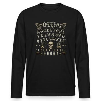 Ouija Board Paranormal Spirit Board Halloween - T-shirt manches longues Premium bio Homme - noir - Devant - Nico (187cm)