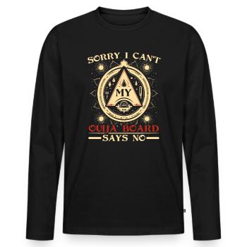 Ouija Board Paranormal Spirit Board Halloween - T-shirt manches longues Premium bio Homme - noir - Devant - Nico (187cm)