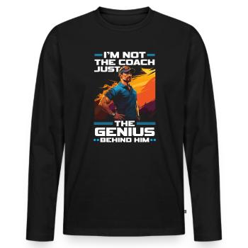 Assistant Coach Sport Trainer Team Coaching - Männer Premium Bio Langarmshirt - Schwarz - Vorne - Nico (187cm)