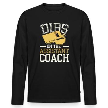 Assistant Coach Sport Trainer Team Coaching - Men's Premium Organic Long Sleeve Shirt - black - Front - Nico (187cm)