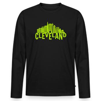 Cleveland State Ohio USA America United States - Men's Premium Organic Long Sleeve Shirt - black - Front - Nico (187cm)