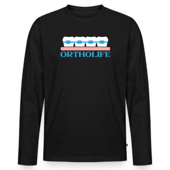 Emploi d’assistant orthodontique Dentiste dentaire - T-shirt manches longues Premium bio Homme - noir - Devant - Nico (187cm)