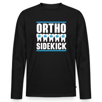 Kieferorthopädischer Assistent Beruf Zahnarzt Zahnarzt - Männer Premium Bio Langarmshirt - Schwarz - Vorne - Nico (187cm)