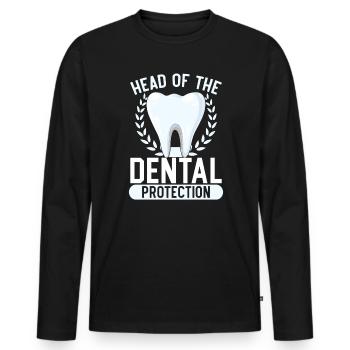 Emploi d’assistant orthodontique Dentiste dentaire - T-shirt manches longues Premium bio Homme - noir - Devant - Nico (187cm)