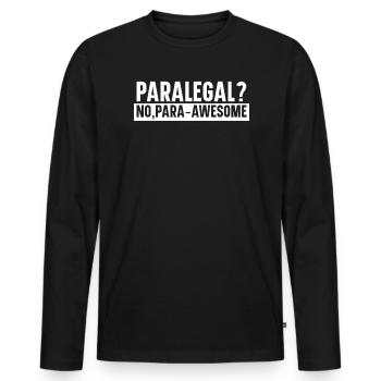 Legal Assistant Law Student Profession Paralegal - Men's Premium Organic Long Sleeve Shirt - black - Front - Nico (187cm)