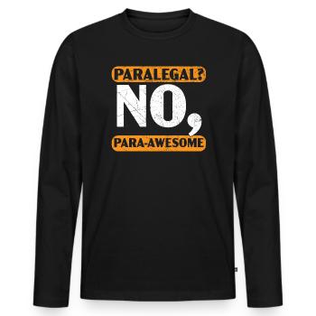 Legal Assistant Law Student Profession Paralegal - Men's Premium Organic Long Sleeve Shirt - black - Front - Nico (187cm)
