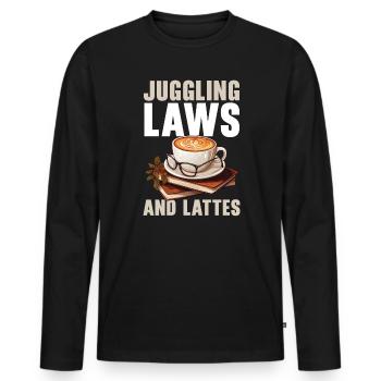 Legal Assistant Law Student Profession Paralegal - Men's Premium Organic Long Sleeve Shirt - black - Front - Nico (187cm)