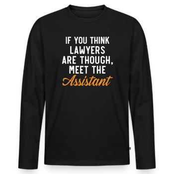 Legal Assistant Law Student Profession Paralegal - Men's Premium Organic Long Sleeve Shirt - black - Front - Nico (187cm)