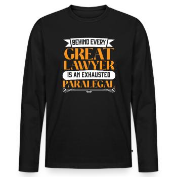 Legal Assistant Law Student Profession Paralegal - Men's Premium Organic Long Sleeve Shirt - black - Front - Nico (187cm)