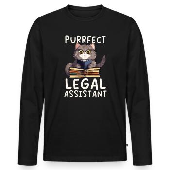 Legal Assistant Law Student Profession Paralegal - Men's Premium Organic Long Sleeve Shirt - black - Front - Nico (187cm)