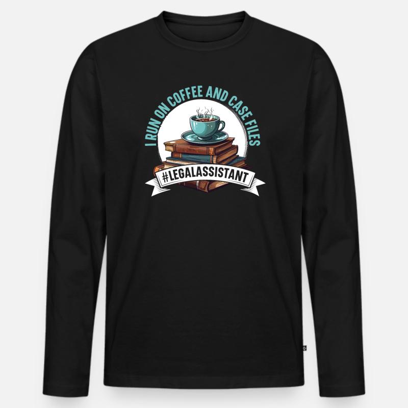 Juristischer Assistent Jurastudent Beruf Rechtsanwaltsfachangestellte - Männer Premium Bio Langarmshirt - Schwarz