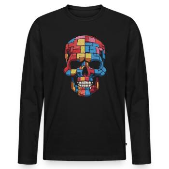 Speed Cuber Puzzle Master Speedcuber Speed Cubing - Men's Premium Organic Long Sleeve Shirt - black - Front - Nico (187cm)