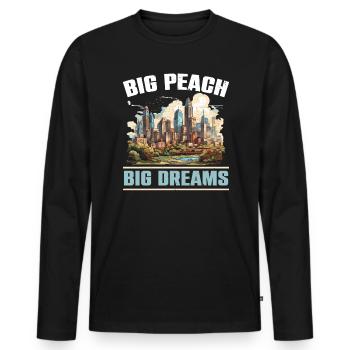Atlanta City, Géorgie, États-Unis, États-Unis, États-Unis - T-shirt manches longues Premium bio Homme - noir - Devant - Nico (187cm)