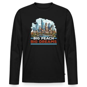 Atlanta City, Géorgie, États-Unis, États-Unis, États-Unis - T-shirt manches longues Premium bio Homme - noir - Devant - Nico (187cm)