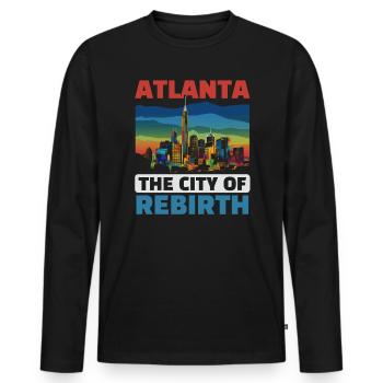Atlanta City, Géorgie, États-Unis, États-Unis, États-Unis - T-shirt manches longues Premium bio Homme - noir - Devant - Nico (187cm)