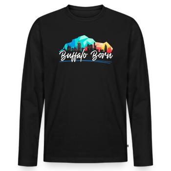 Buffalo City, New York, États-Unis, États-Unis, États-Unis - T-shirt manches longues Premium bio Homme - noir - Devant - Nico (187cm)
