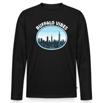 Buffalo City, New York, États-Unis, États-Unis, États-Unis - T-shirt manches longues Premium bio Homme - noir - Devant - Nico (187cm)