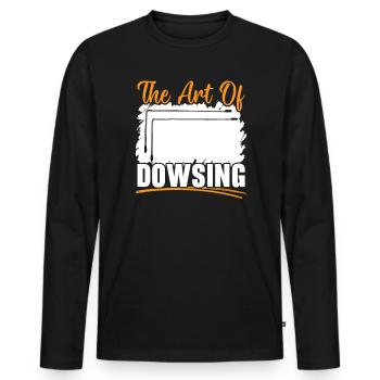 Dowsing Divining Water Witching Dowser - Men's Premium Organic Long Sleeve Shirt - black - Front - Nico (187cm)
