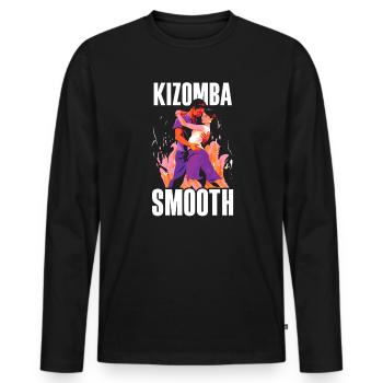 Kizomba Tanz Bachata Angola Tanz Urban Kiz - Männer Premium Bio Langarmshirt - Schwarz - Vorne - Nico (187cm)
