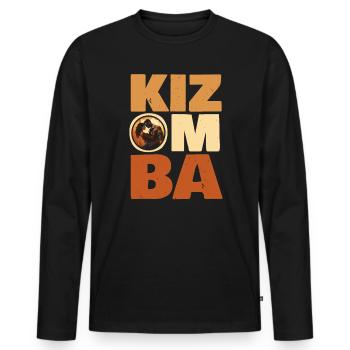 Kizomba Tanz Bachata Angola Tanz Urban Kiz - Männer Premium Bio Langarmshirt - Schwarz - Vorne - Nico (187cm)